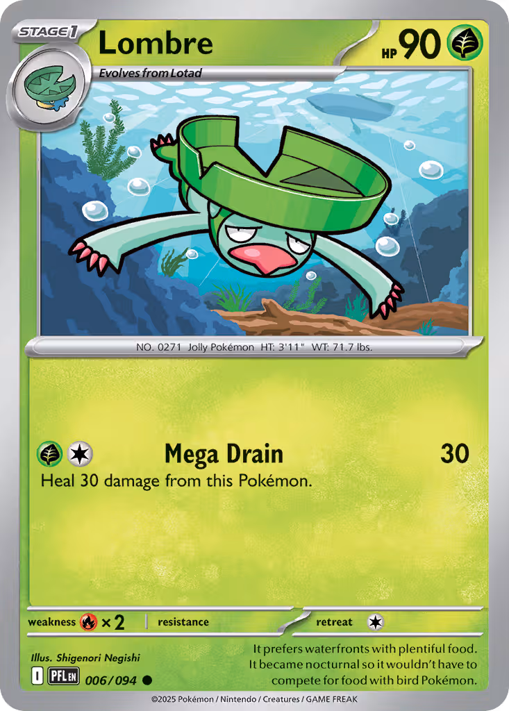 Lombre 6/94 Pokemon card