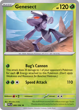 Genesect 8/94 Pokemon card