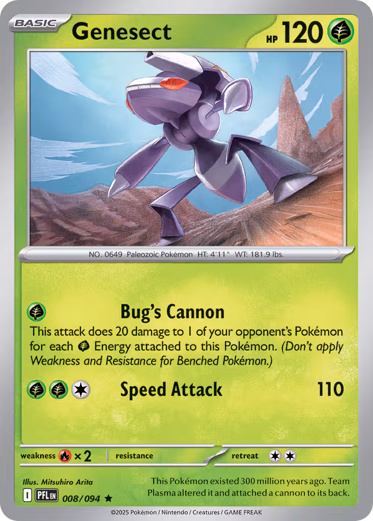 Genesect 8/94 Pokemon card