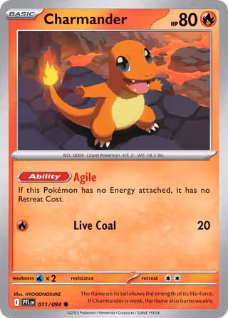 Charmander 11/94 Pokemon card