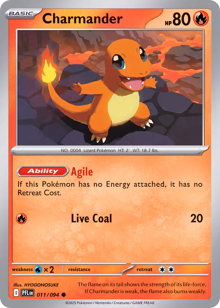 Charmander 11/94 Pokemon card