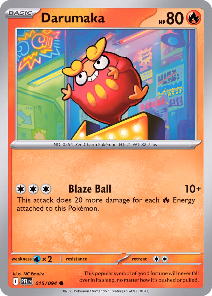 Darumaka 15/94 Pokemon card