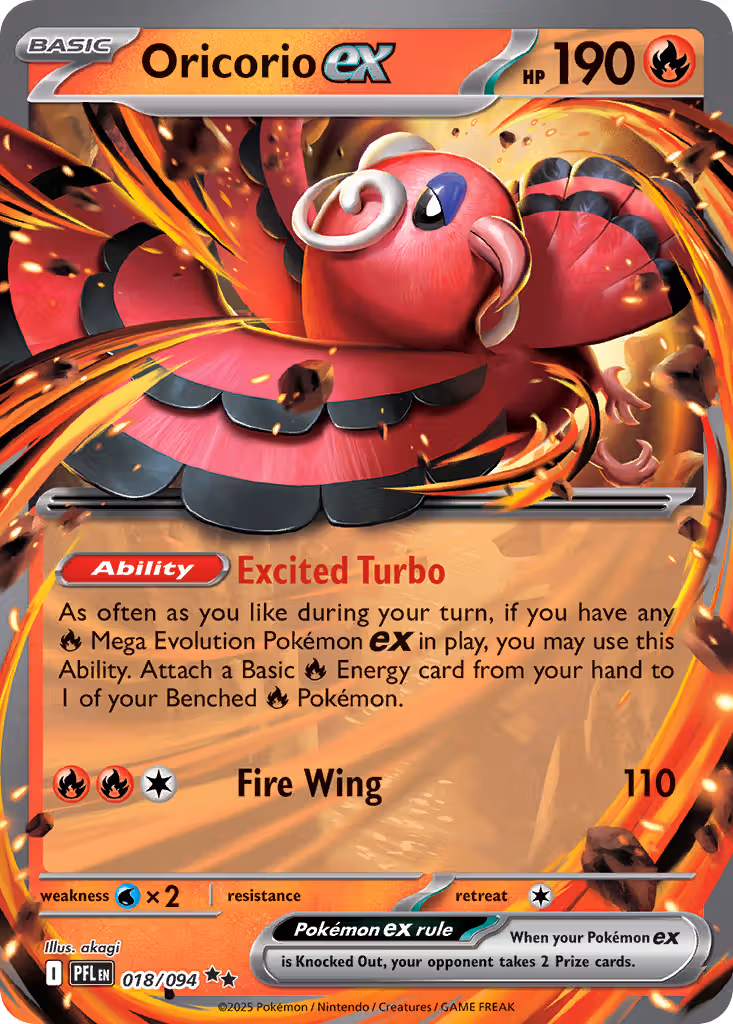 Oricorio ex 18/94 Pokemon card
