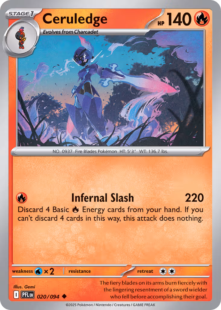 Ceruledge 20/94 Pokemon card