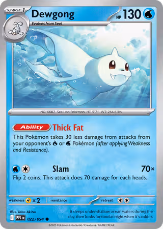 Dewgong 22/94 Pokemon card