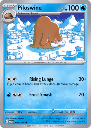 Piloswine 24/94 Pokemon card