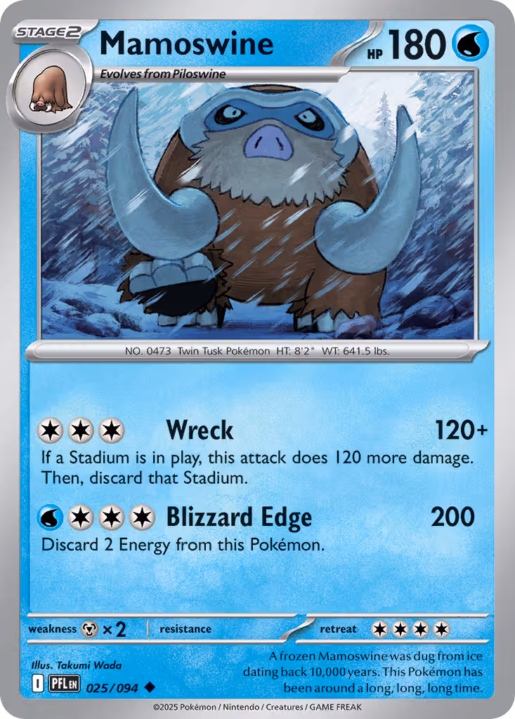 Mamoswine 25/94 Pokemon card
