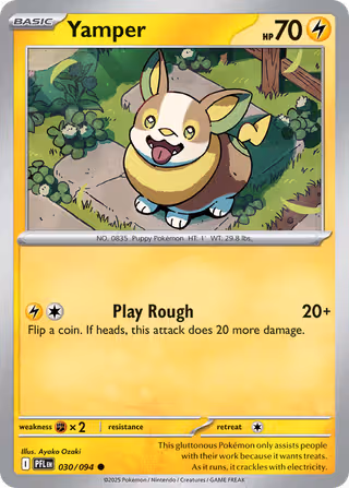 Yamper 30/94 Pokemon card
