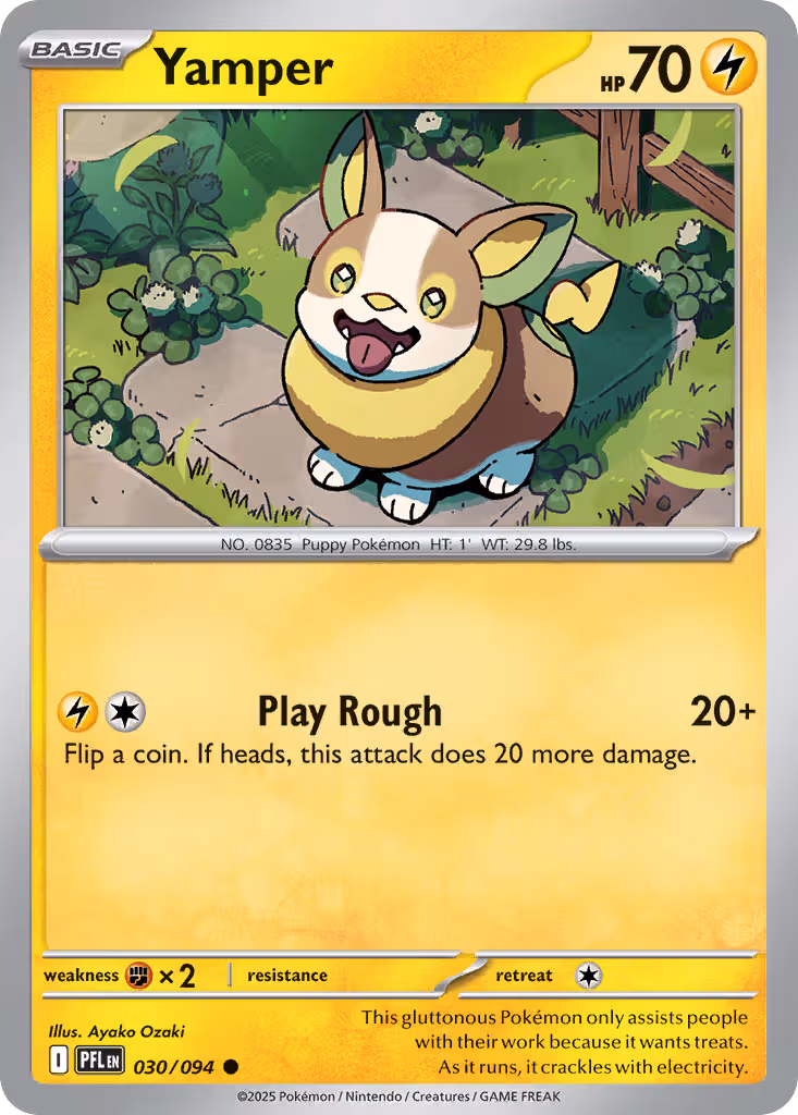 Yamper 30/94 Pokemon card