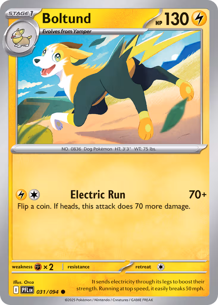 Boltund 31/94 Pokemon card