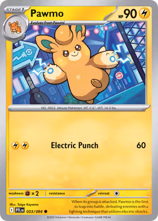 Pawmo 33/94 Pokemon card