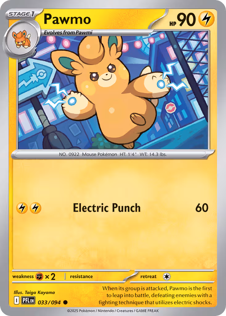 Pawmo 33/94 Pokemon card