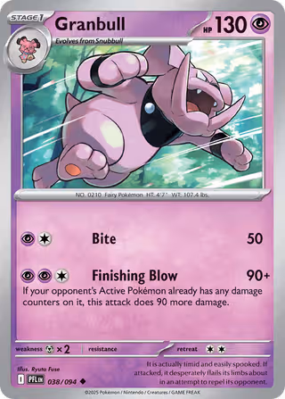 Granbull 38/94 Pokemon card
