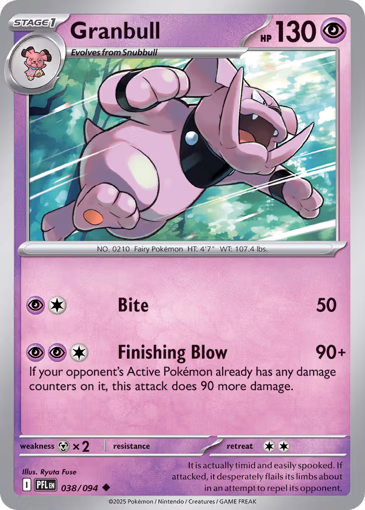 Granbull 38/94 Pokemon card