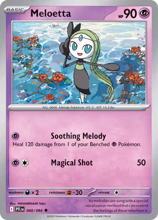 Meloetta 40/94 Pokemon card