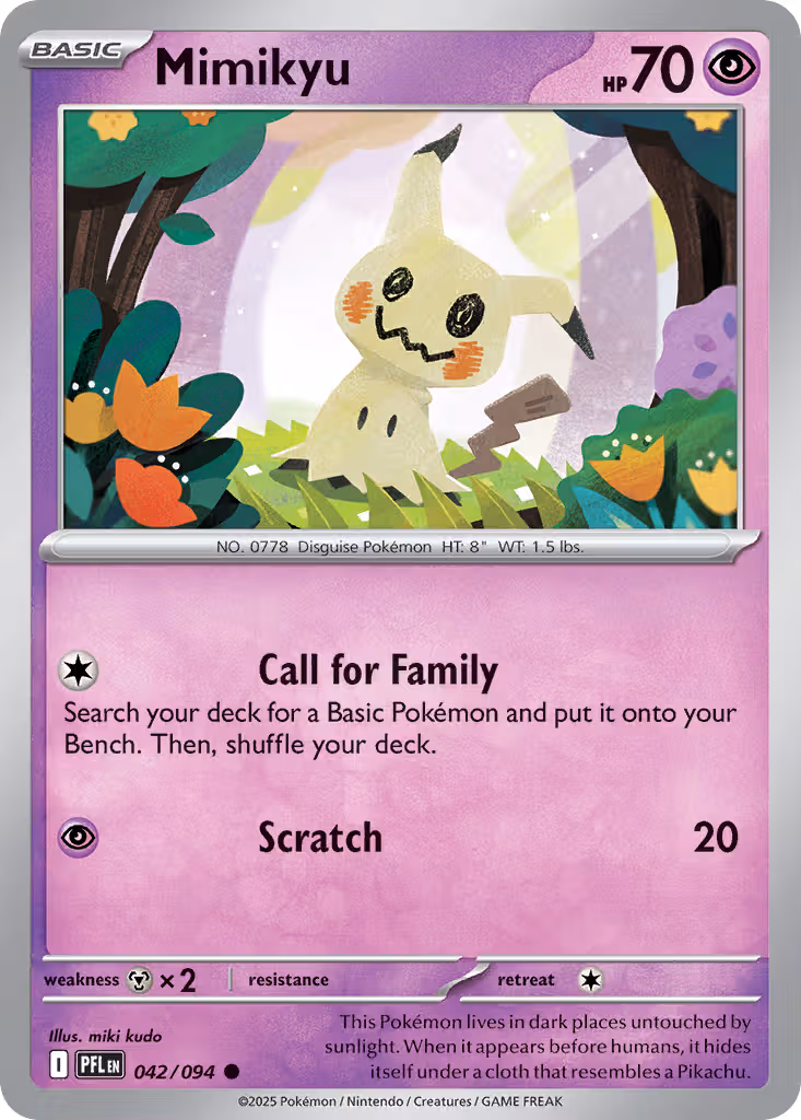 Mimikyu 42/94 Pokemon card