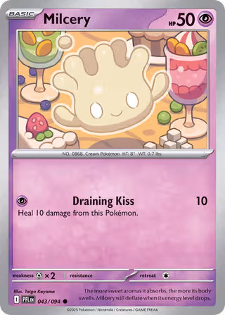 Milcery 43/94 Pokemon card
