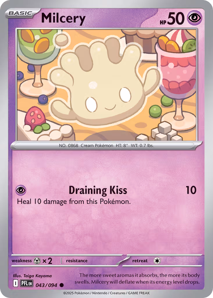 Milcery 43/94 Pokemon card