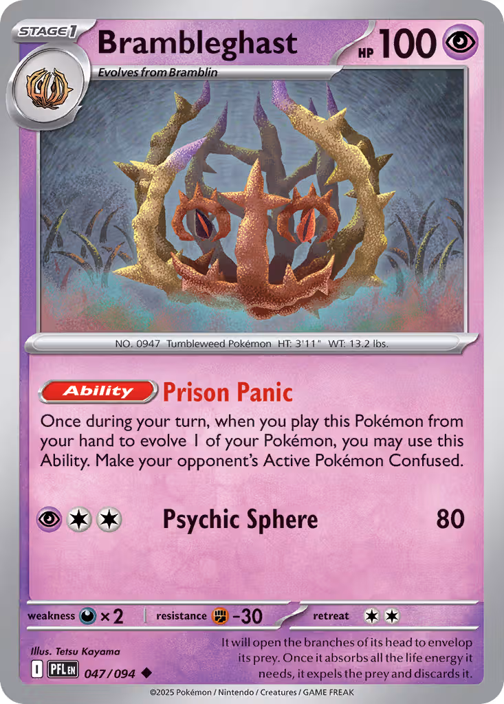 Brambleghast 47/94 Pokemon card