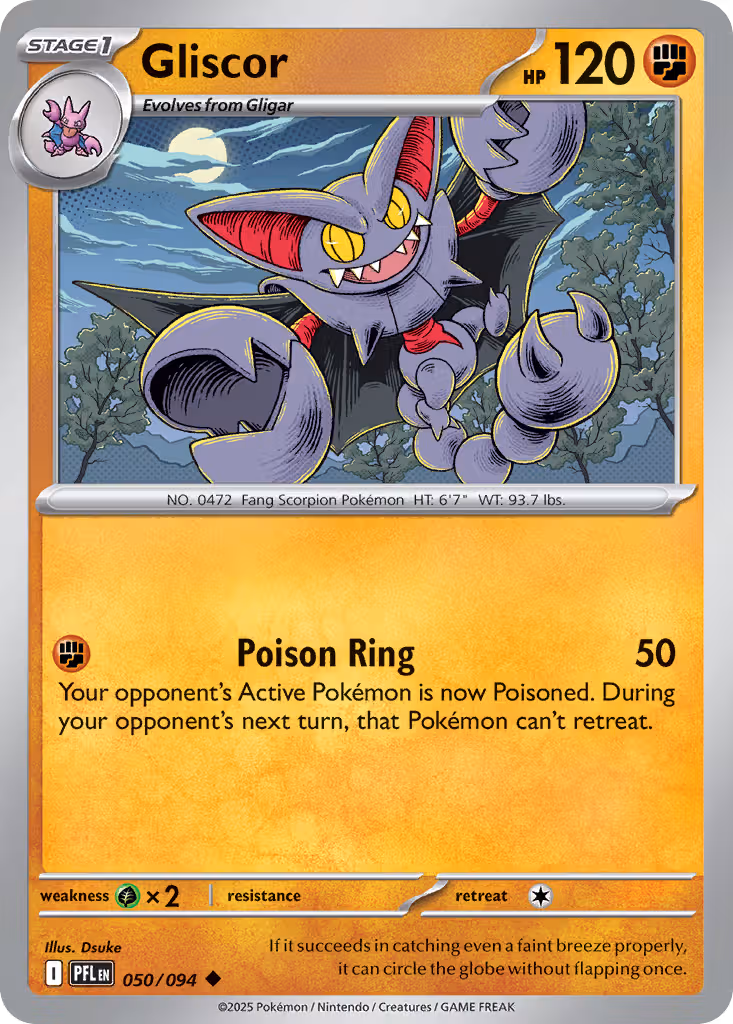 Gliscor 50/94 Pokemon card