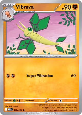 Vibrava 52/94 Pokemon card