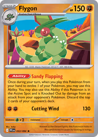 Flygon 53/94 Pokemon card
