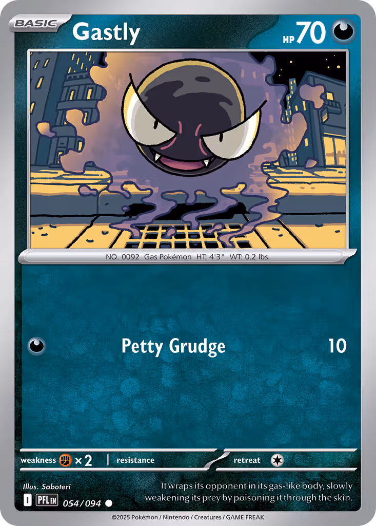 Gastly 54/94 Pokemon card
