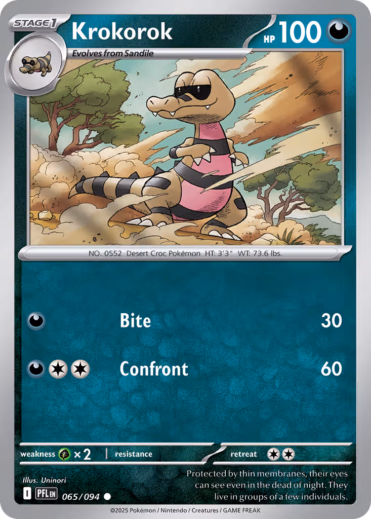 Krokorok 65/94 Pokemon card