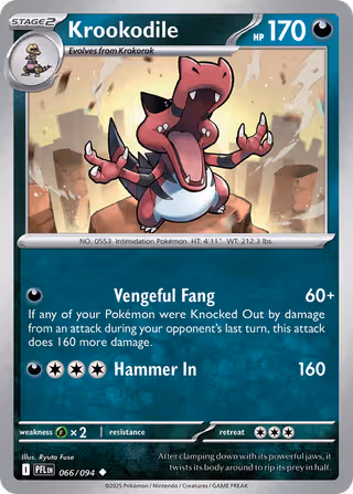 Krookodile 66/94 Pokemon card