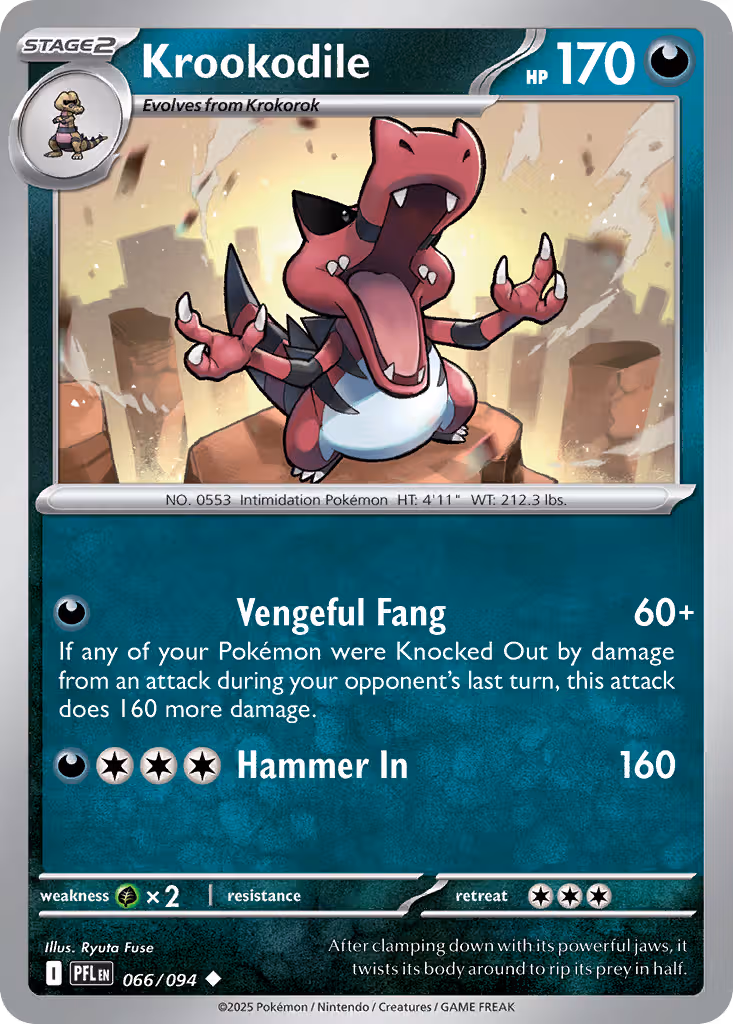 Krookodile 66/94 Pokemon card