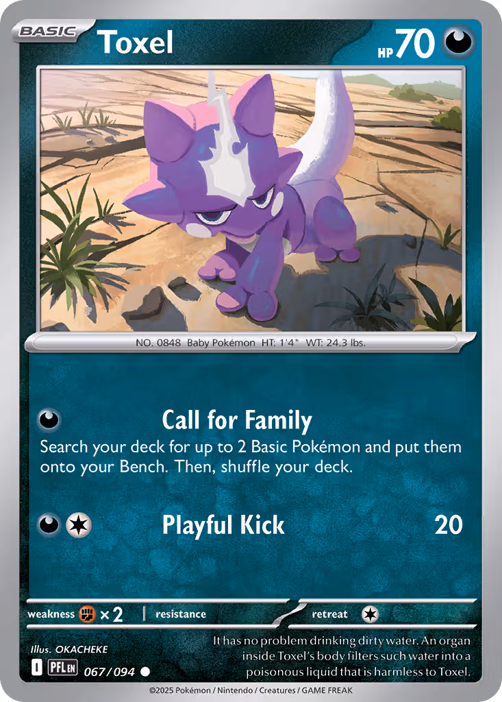 Toxel 67/94 Pokemon card