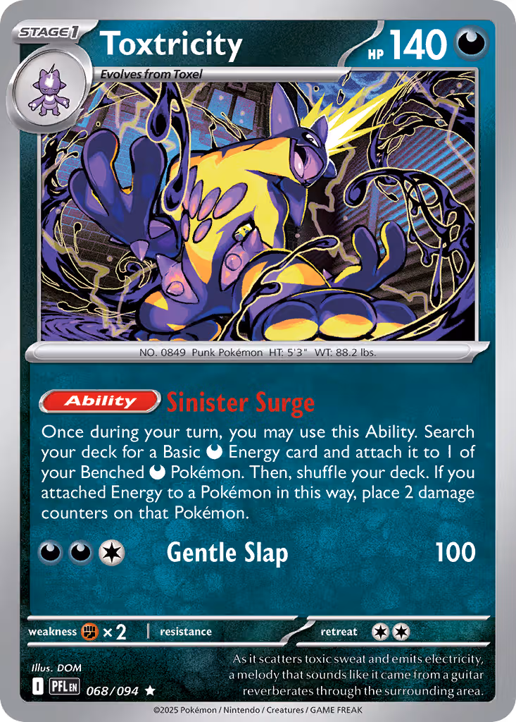 Toxtricity 68/94 Pokemon card