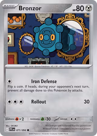 Bronzor 71/94 Pokemon card