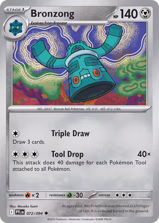 Bronzong 72/94 Pokemon card