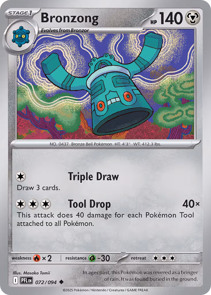 Bronzong 72/94 Pokemon card