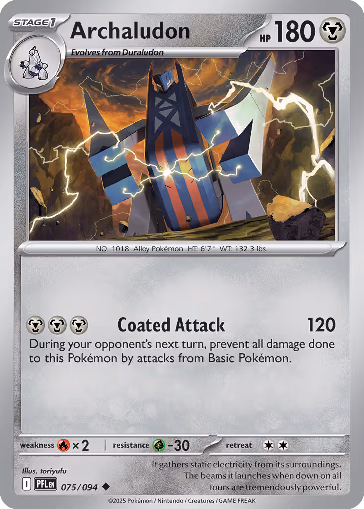 Archaludon 75/94 Pokemon card