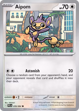 Aipom 78/94 Pokemon card