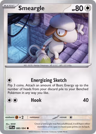 Smeargle 80/94 Pokemon card