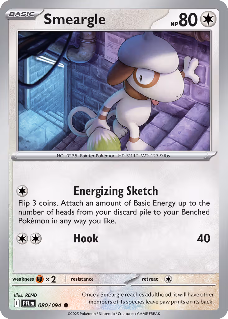 Smeargle 80/94 Pokemon card