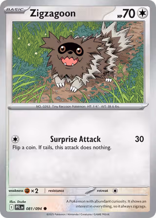 Zigzagoon 81/94 Pokemon card