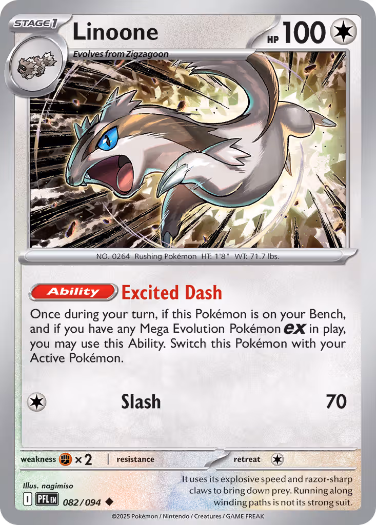 Linoone 82/94 Pokemon card