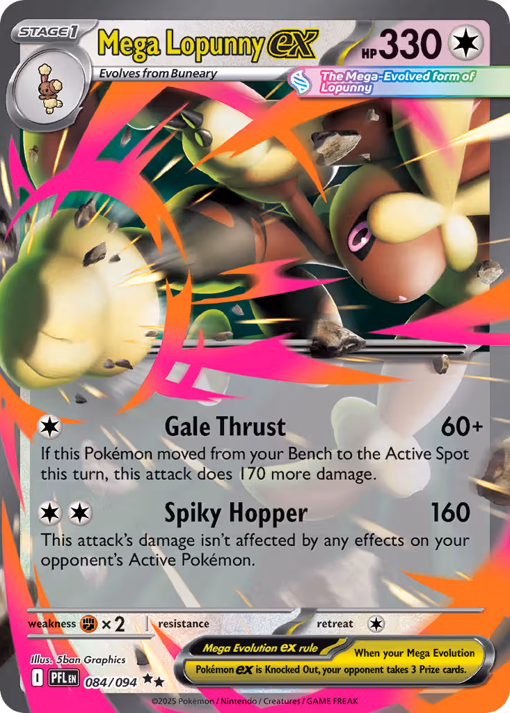 Mega Lopunny ex 84/94 Pokemon card