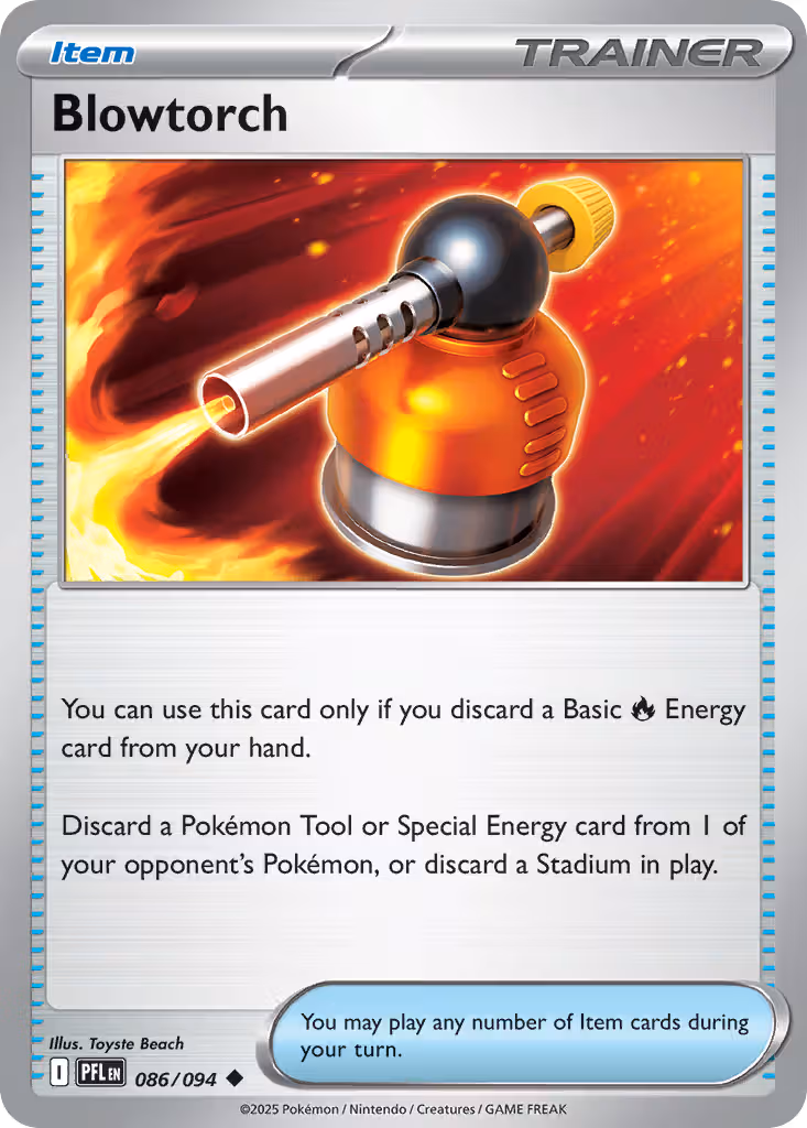 Blowtorch 86/94 Pokemon card