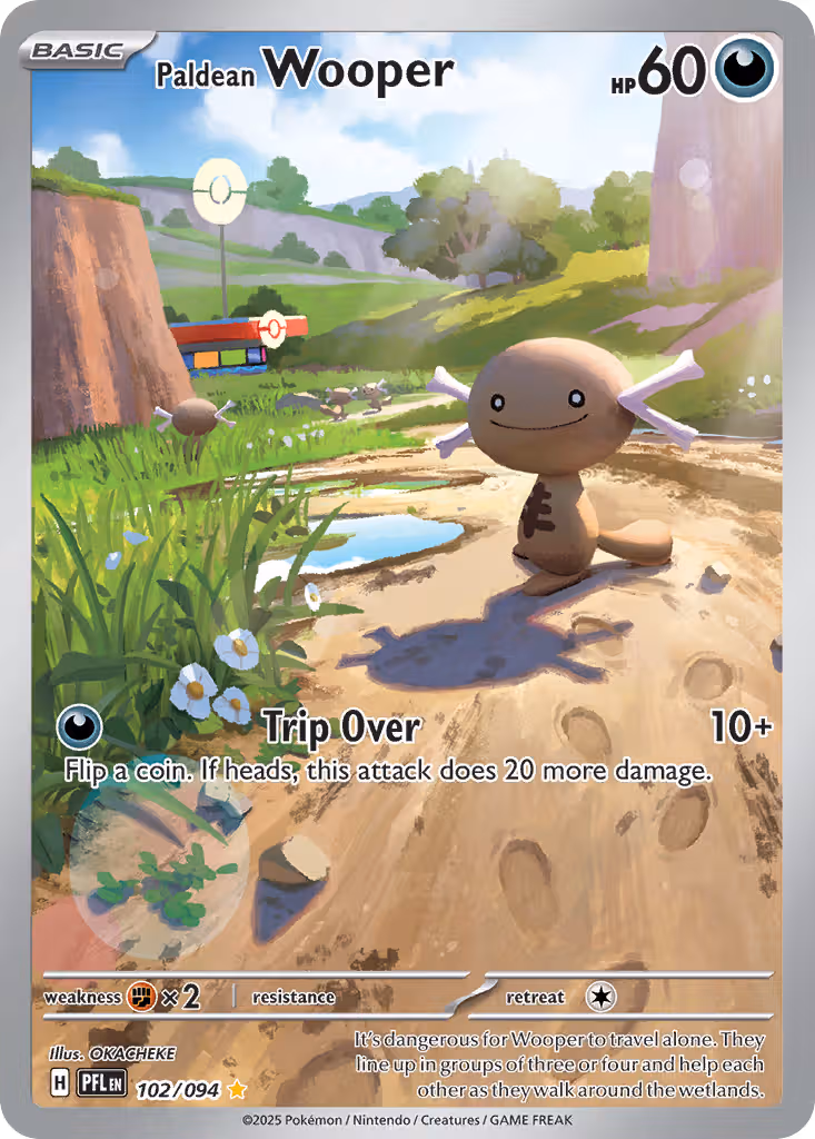 Paldean Wooper 102/94 Pokemon card