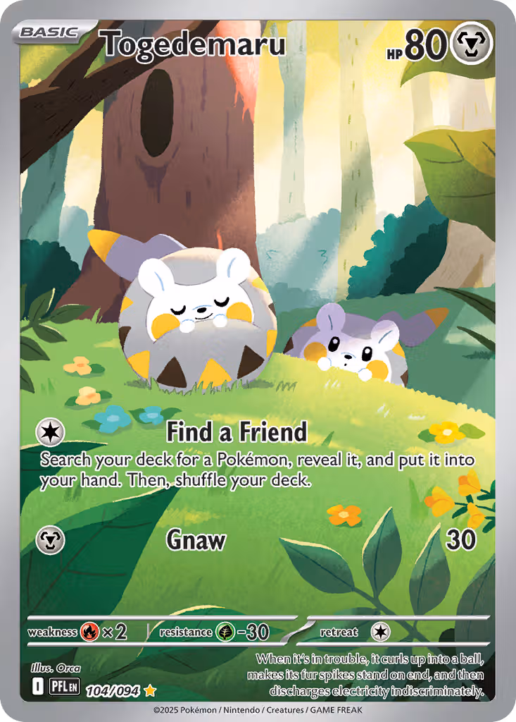 Togedemaru 104/94 Pokemon card