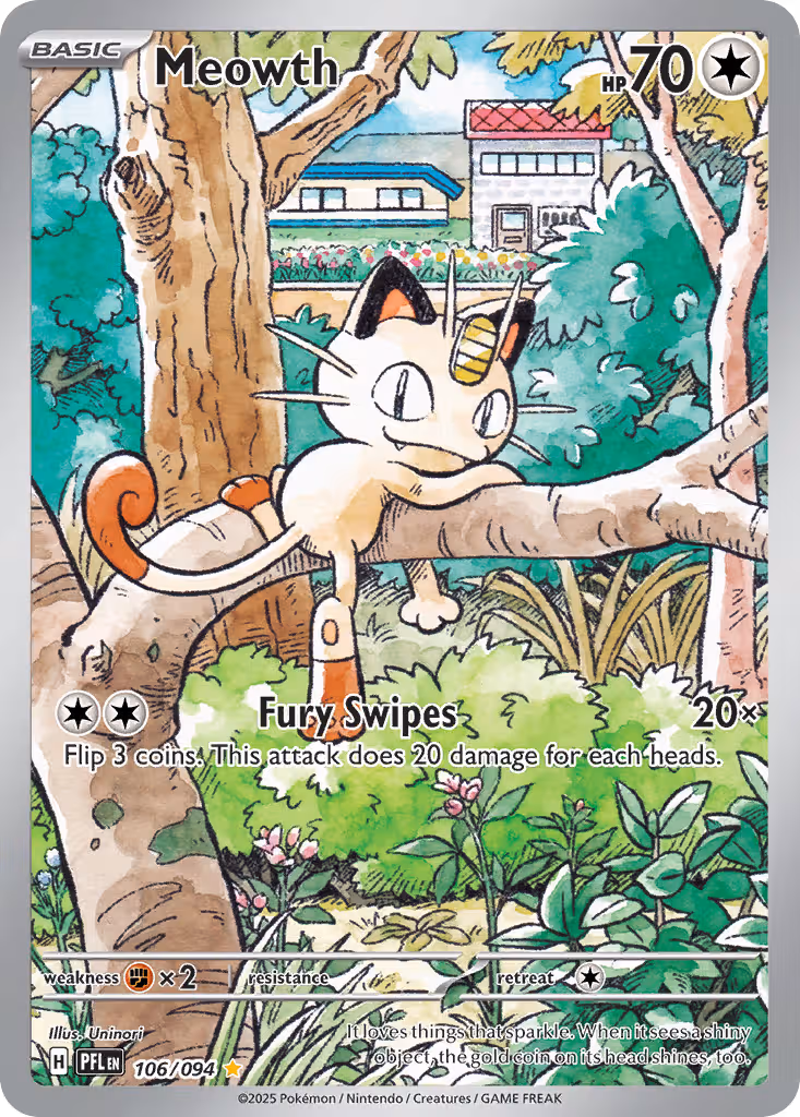 Meowth 106/94 Pokemon card