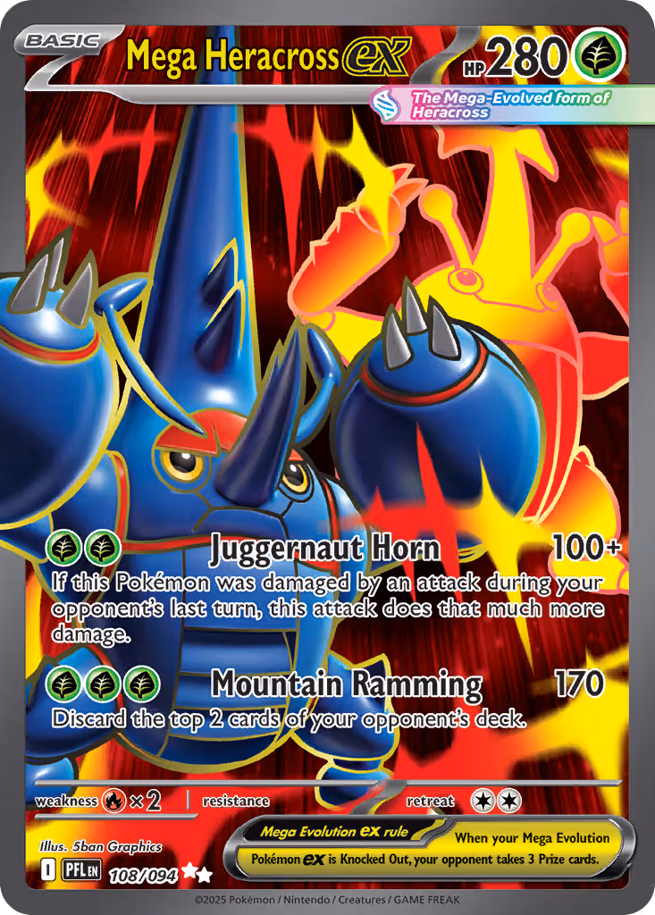Mega Heracross ex 108/94 Pokemon card