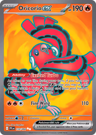 Oricorio ex 110/94 Pokemon card