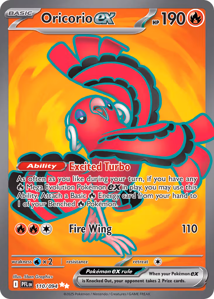 Oricorio ex 110/94 Pokemon card