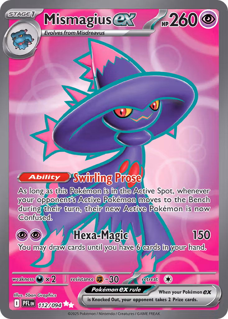Mismagius ex 112/94 Pokemon card